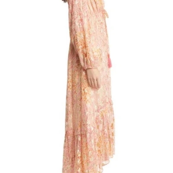 Ciebon Crissta Metallic Print Light Pink Long Sleeve Maxi Dress Size XS - Picture 7 of 8